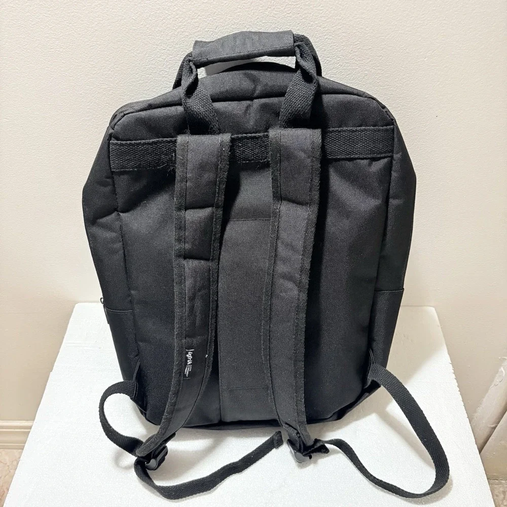 Lefrik Daily 15  Laptop Backpack Black RPET Recycled Travel Work School Bag
